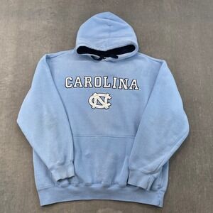 UNC North Carolina Tar Heels E5 Mens Large Blue Pullover Hoodie